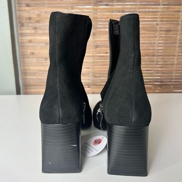 Blondo Waterproof Scarlette Black Suede Heeled Ankle Boots 9.5 - Picture 8 of 10